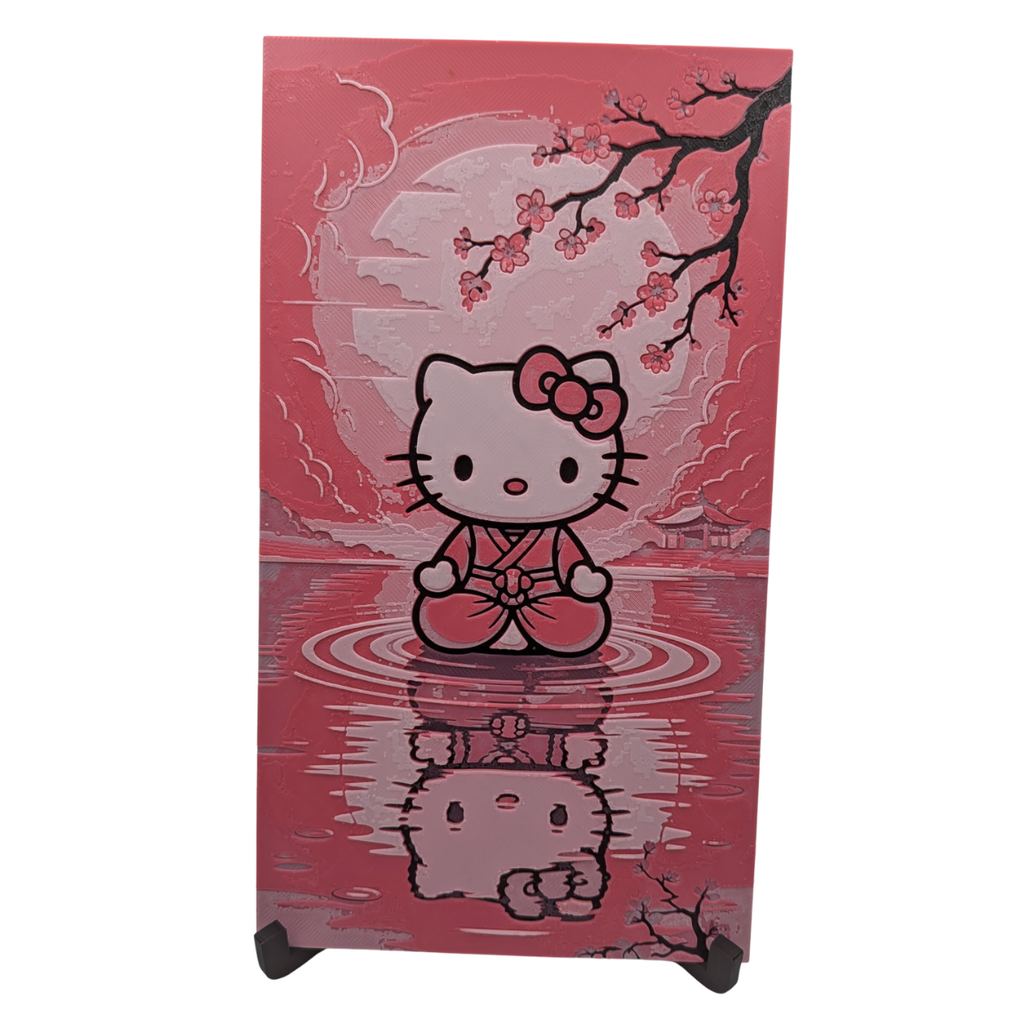 Chaton kawaii en méditation Contes & Pixels